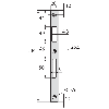 GACHE CENTRALE POUR PENE DORMANT DEMI-TOUR ET ROULEAU 2835/20 STREMLER