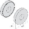 ROSACE RONDE R92 ET S80 GRIS FONCE 18