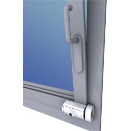 Poignée de fenêtre de sécurité à clé pour oscillo battant en Aluminium  blanc, SECURIT