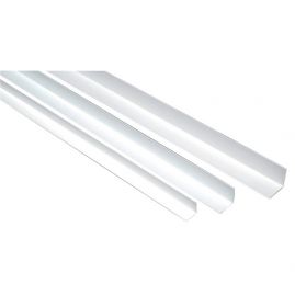 Cornière inégale - profil en L asymétrique PVC longueur 2,6m finition blanc  30 x 50mm - Le Temps des Travaux
