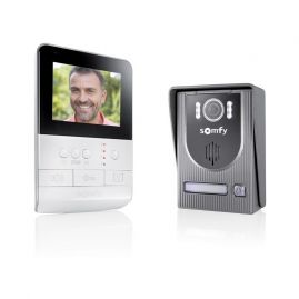 Visiophone SOMFY V100 avec moniteur intérieur et sa platine de rue 