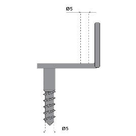 BATTEMENT DE PERSIENNE COUDE A VISSER INOX 316