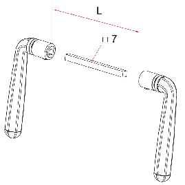 POIGNEE DOUBLE POLYCARBONATE