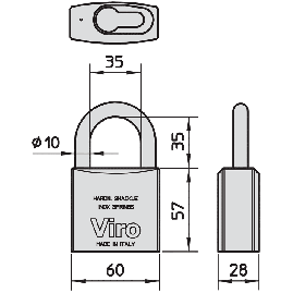 CADENAS POUR DEMI CYLINDRE EUROPEEN VIRO