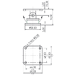 CONTRE PLAQUE DE RECHANGE  - < 60° - Orientable Angle < 60°