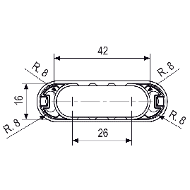 GACHE MAGNETIQUE POUR SERRURE POLARIS GACHE MINIMAL