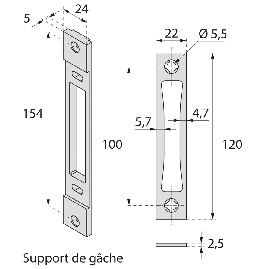 JEU DE 2 GACHES HAUTE ET BASSE 2840/24/ORD STREMLER