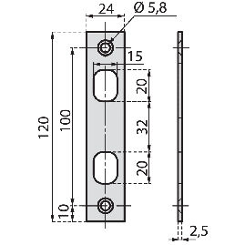 JEU DE 2 GACHES HAUTE ET BASSE 2843/00/0 STREMLER