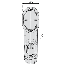 POIGNEE EXTERIEURE A BOUTON 8585I FAPIM