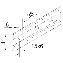 RAIL PROFILE DROIT POUR MONTURE A GALET BOB 50 MANTION