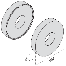 ROSACE RONDE R92 ET S80 GRIS FONCE 18