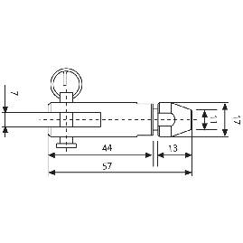 TERMINAISON A SERRAGE RAPIDE + CHAPE  - 53 - 4 Ø câble mm 4